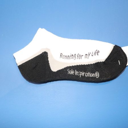 No-show Running for your life sock unisex sz 9-11 by Sole Inspiration