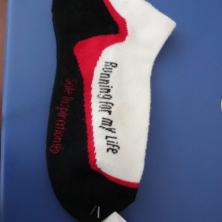 No-show Running for your life sock sz 9-11 unisex by Sole Inspiration
